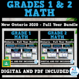 Grades 1 & 2 - Full Year Bundle - Ontario Math 2020 Curriculum - GOOGLE + PDF