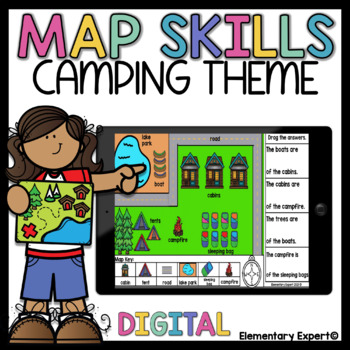 Preview of Grades 1-2 Map Skills Campground Theme