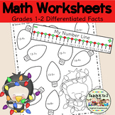 Math Fact Practice Differentiated Christmas Worksheets Wit