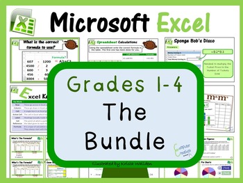 Preview of Grades 1- 4: Microsoft Excel The Lesson Plans Bundle