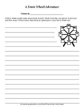 Preview of Grades 1-4 Theme Park Creative Story Writing - 22 Activities