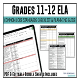 Grades 11-12 ELA Common Core Checklist | DIGITAL