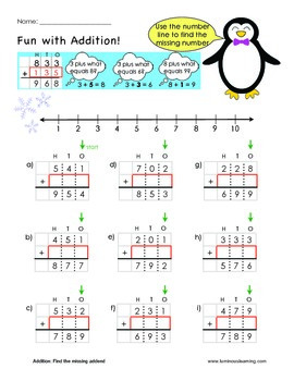 Preview of Grade 3 Addition Sample Worksheet: Making Math Visual