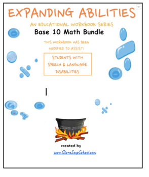 Preview of Grades 3 - 5:  Base 10 Math Bundle for Speech/ Language Challenges