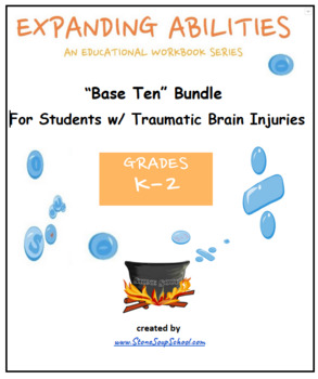 Preview of Grades 3- 5, Base 10 Math Bundle for Students w/ Traumatic Brain Injuries