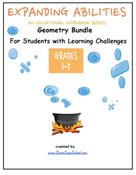 Preview of Grades 3- 5: CCS, Geometry Math Bundle for Learning Challenged