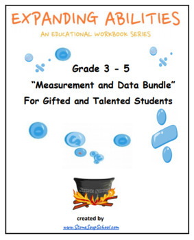 Preview of Grades 3 - 5 CCS : Measurement / Data Math Bundle for Gifted / Talented Students