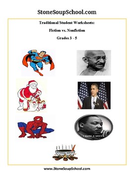 Preview of Grades 3- 5: Compare/ Contrast: Gandhi, Obama, Superman for Traditional Student