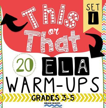 Preview of Grades 3-5 Daily Warm-Ups and Morning Work for ELA - Perfect for Homework, too!