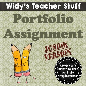 Preview of Grades 3-5 Monthly Portfolio - Assignment & Rubric For Conferences