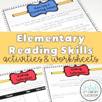 Preview of Upper Elementary Reading Skills Activities and Worksheets {Digital & PDF}