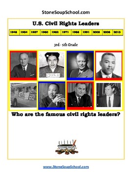 Preview of Grades 3- 5:  U.S. Civil Rights TimeLine for Traditional Students