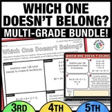 Grades 3-5 Which One Doesn't Belong Math Journal Prompts M