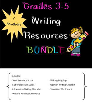 Preview of Grades 3-5 Writing  Resources to Get Students Engaged