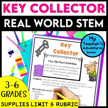 Preview of Grades 3-6 STEAM Design Engineering Worksheets | Key Collector