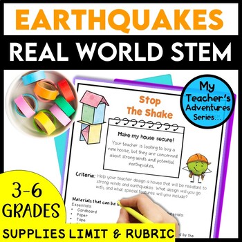 Grades 3-6 STEAM Engineering Design Process Worksheets | Earthquake ...