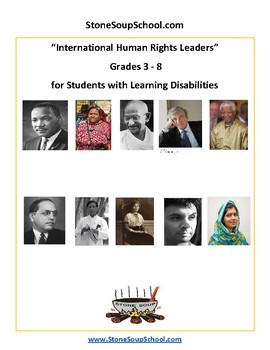 Preview of Grade 3- 8: International Human Rights for Students w/ Learning Challenges