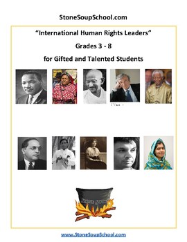 Preview of Grades 3- 8: International Human Rights Leaders for the Gifted/Talented