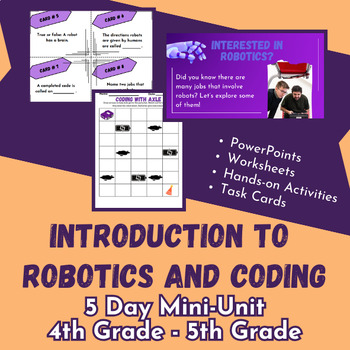 Preview of Grades 4-5 Intro to Robotics and Coding