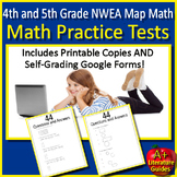 4th and 5th Grade NWEA Map Math Practice Tests - Printable