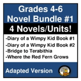 Grades 4-6 Novel Bundle #1 l Adapted Version l Four Novels
