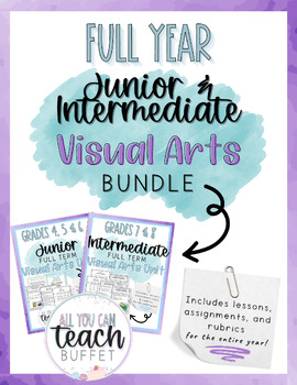 Preview of Grades 4-8 Visual Arts BUNDLE (FULL YEAR Unit Plans, Lessons, Tasks and Rubrics)
