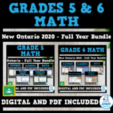 Grades 5 & 6 - Full Year Math Bundle - Ontario 2020 Curric