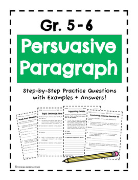 Preview of Grades 5 & 6 How to Write a Persuasive Paragraph - Ontario Language Curriculum