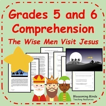 Preview of Grades 5 and 6 Reading Comprehension : The Wise Men Visit Jesus - Epiphany