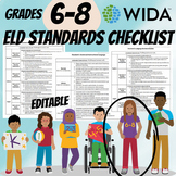 Grades 6-8 WIDA ELD Standards 2020 Checklist; English Lang