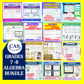 Preview of Grades 7-8 Algebra Bundle