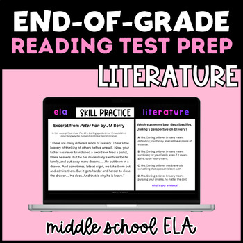 Preview of Grades 7-8 Reading (ELA) EOG Test Prep - Literature - VOLUME 1