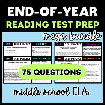 Preview of Grades 7-8 Reading/ELA EOG Test Prep - Literature, Poetry, Informational BUNDLE