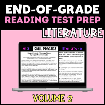 Preview of Grades 7-8 Reading (ELA) EOG Test Prep - Literature - VOLUME 2