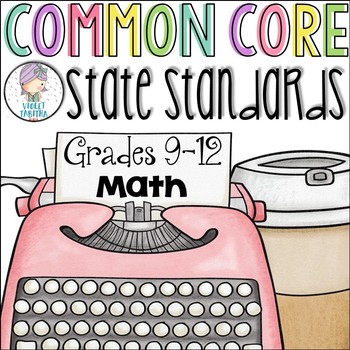 Preview of Grades 9, 10, 11, 12 Math Common Core Standards Checklist