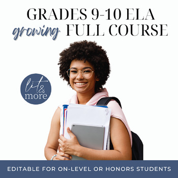 Preview of ELA Growing Bundle | Thematic & Genre Based Units for Full Year | Grades 9 & 10