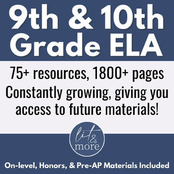 Preview of 9th & 10th Grade ELA Curriculum Units & Lessons | Thematic & Genre Based Units