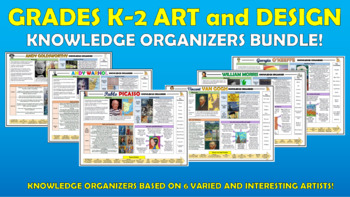 Preview of Grades K-2 Art and Design Knowledge Organizers Bundle!
