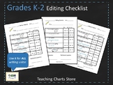 Grades K-2 Editing Checklist for Writing Workshop