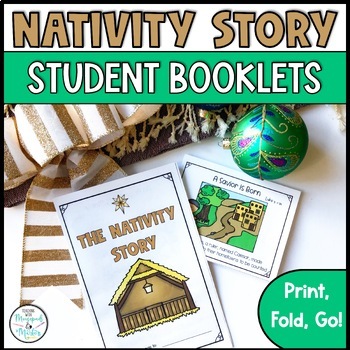 Preview of Grades K-2 Low Prep Christmas Nativity Bible Story Printable Student Booklet