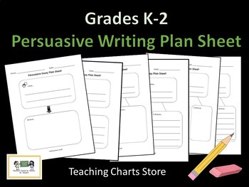 Preview of Grades K-2 Persuasive Essay Writing Plan Sheet (Lucy Calkins Inspired)