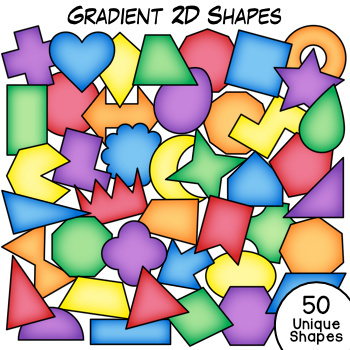 Preview of Gradient 2D Shapes Clip Art