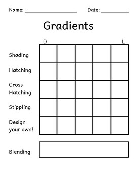 Preview of Gradients and Shading Worksheet