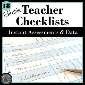 Preview of Grading Formative Assessment Writing Checklists Editable 