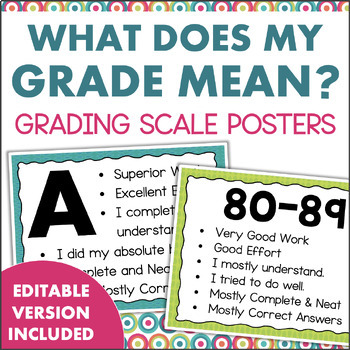 Letter Grade Scale (Editable Word Document)