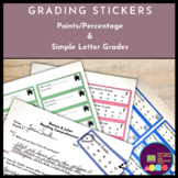 Grading Stickers - Points, Percents, and Simple Letter
