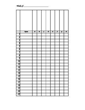 Preview of Grading/Tracking Template