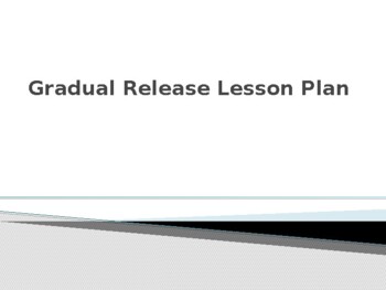 Preview of Gradual Release of Responsibility Lesson Plan PD PPT(editable resource)