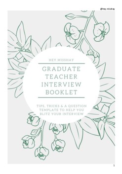Preview of Graduate / Teacher Interview Booklet