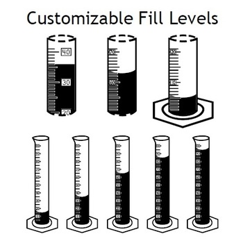 Preview of Graduated Cylinder fonts - Customizable fill levels!